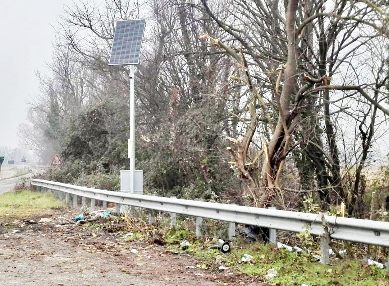 S.P. 162 Gaggiano-San Pietro dell’Olmo km 0+598 – 1 postazione per il rilevamento degli illeciti ambientali